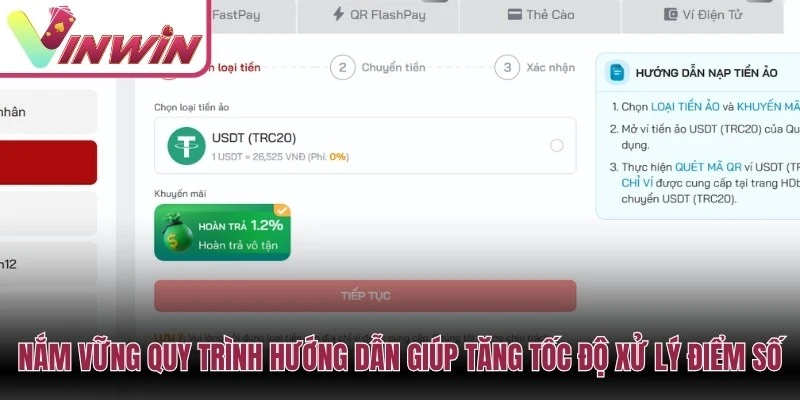 Xử lý lỗi nạp tiền Vinwin cần lưu mã giao dịch biên lai và thông tin đối soát